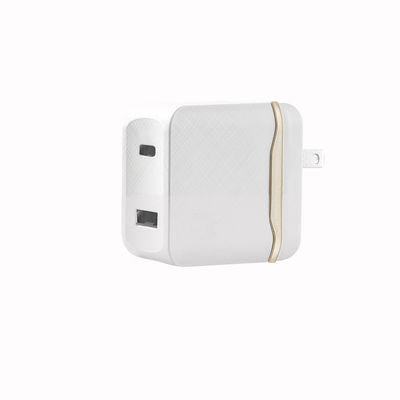 36w 2 Port USB C Charger , 3.0 USB Type C Wall Adapter With Power Delivery