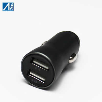 Metal Alloy Dual USB Car Phone Charger 5V 2.4A 17.5w High Speed USB Car Charger