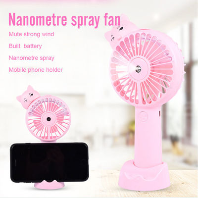 Portable Water Spray Fan , Handheld Misting Fan With Water Meter Spray